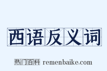 西语反义词是什么意思的图片
